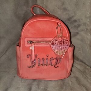 Juicy Couture Pink Velvet Velour Backpack  NWT